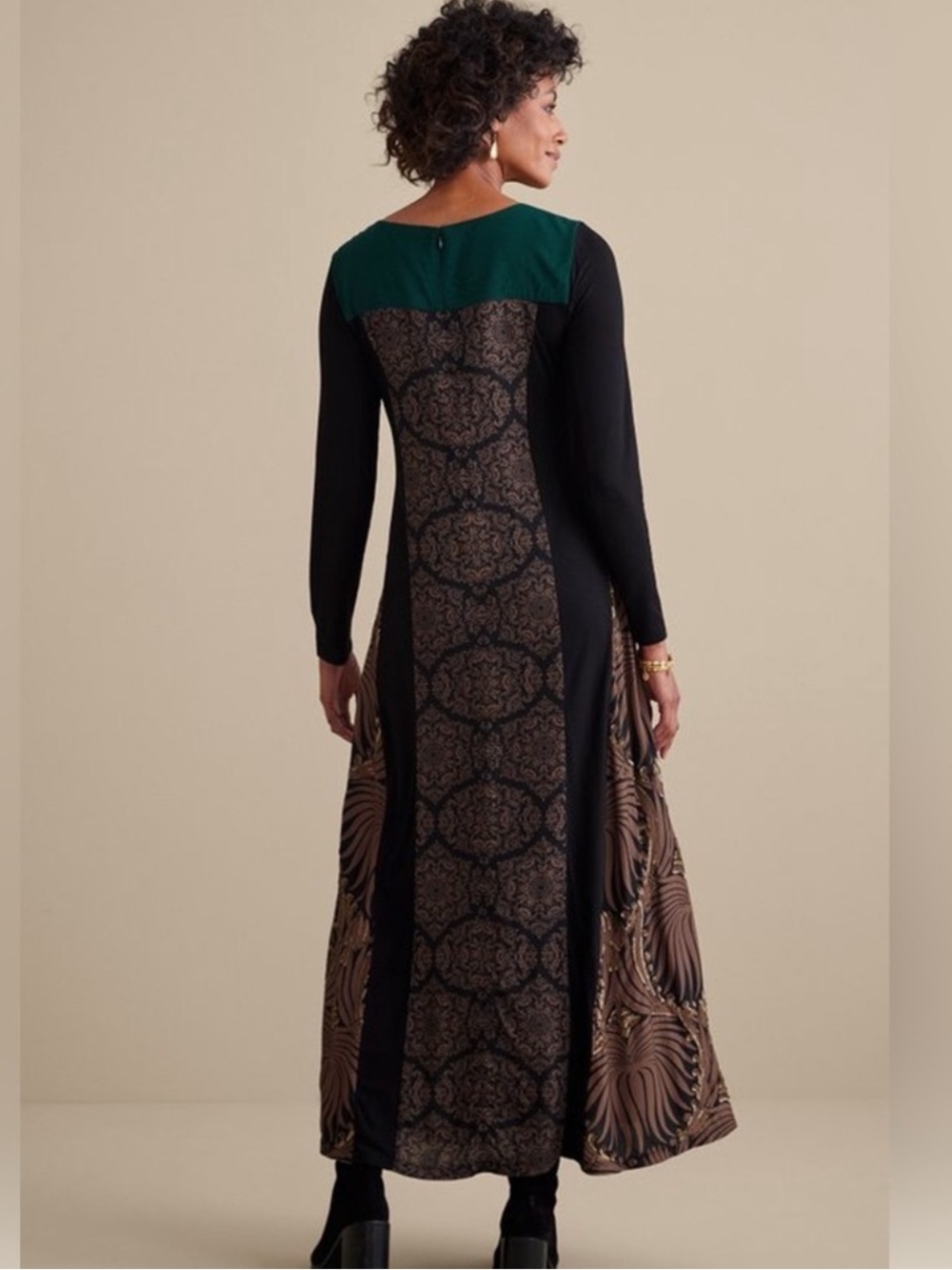 Soft Surroundings Icon Sultana Dress Medium Beaded Embroidered Dark Academia - Picture 15 of 15